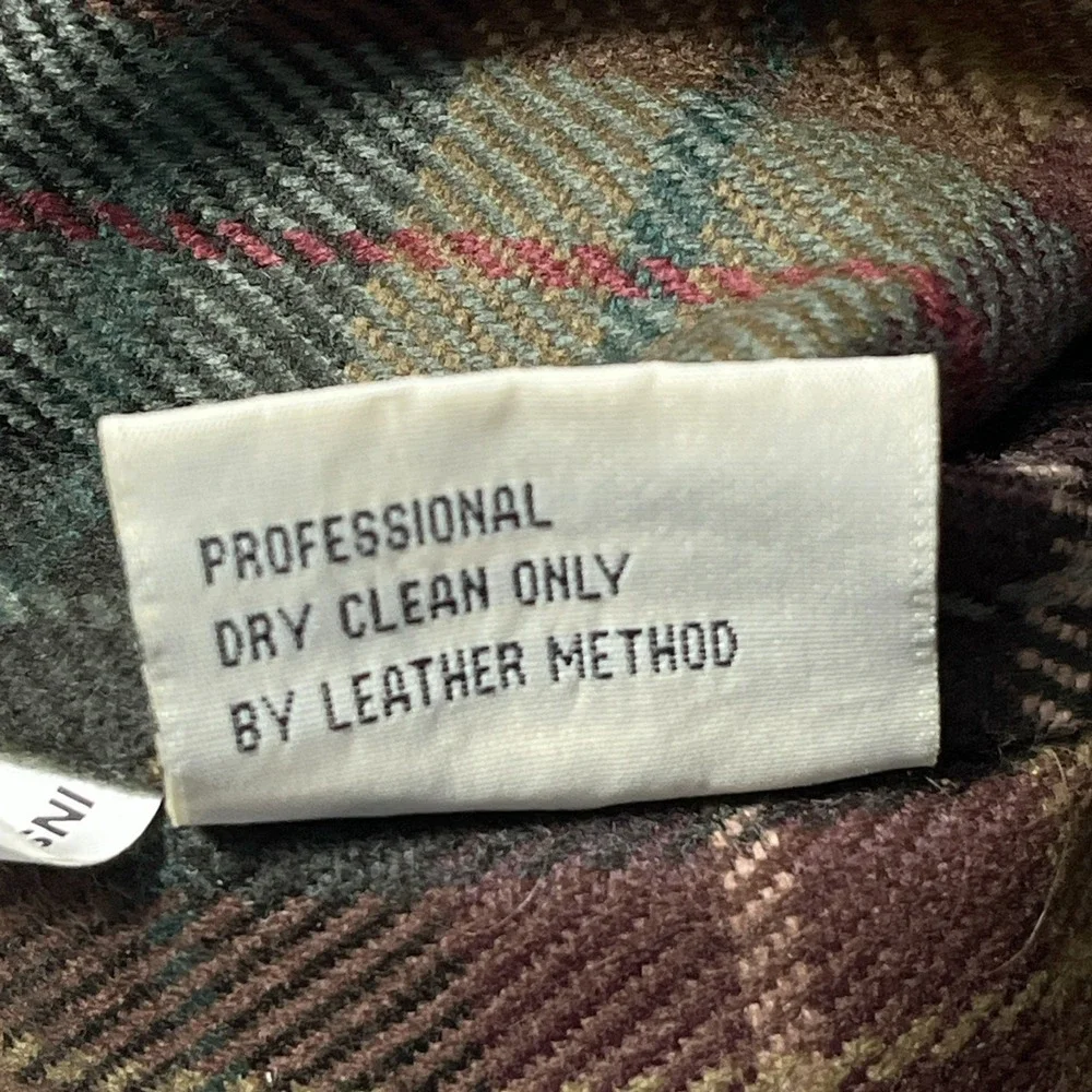 Green Fields Leather Vest Men XXL Brown Taupe Pockets Plaid Lining